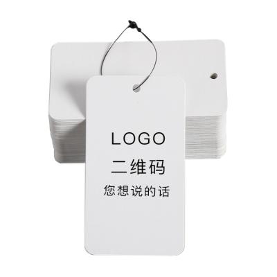 China Item Information Identification Customized Luxury Garment Hang Tags With White String Cardboard Paper Tag Recycled Paper Hang Tag For Garment for sale