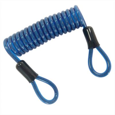 China Steel Coated PU Spring Rope Fishing Safety Rope Spring Reel Cable Tool Lanyard Fishing Lanyard for sale