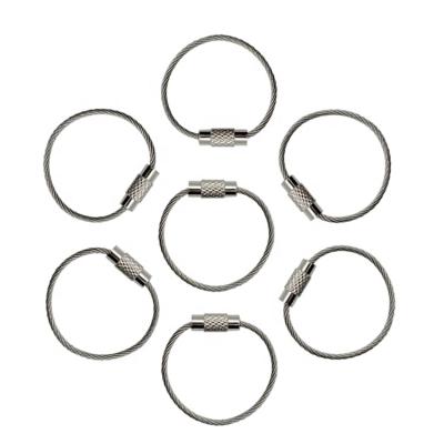 China Widely Used Customized Diameter Stainless Steel Cable Wrench Ring With Screw Fitting for sale