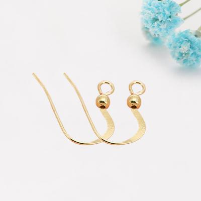 China 18k half full brass earring hooks girls accessories jewelry findings diy material component for sale