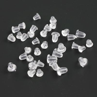 China High Quality Silicone Back Earring Plastic Rubber Plugs For Jewelry Materials DIY Craft Making for sale