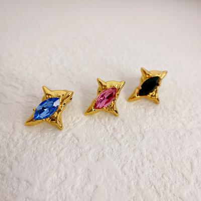 China Orecchini CLASSIC Luxury Real 18k Gold Plated Korean New Design High Quality Zirconia Fashion Stud Earrings Summer 2022 for sale