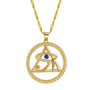 China FASHIONABLE Geometric Blue Women Chain Clavicle Necklace Evil Eye Necklace Long Eye Necklace Charms Jewelry for sale