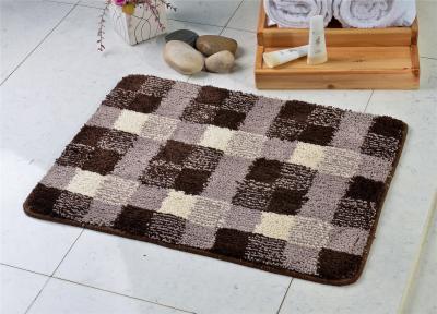 China Black white mix fashion microfiber anti slip floor mat for bath room / toilet for sale