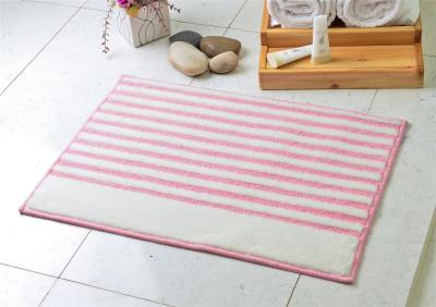 China Pink & white strong water absorption 100% Acrylic Bath Mat of tufting process for sale