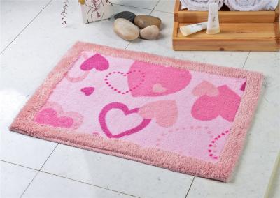 Chine Tapis de bain acrylique glissement en forme de coeur de conception d'anti pour la porte de toilette/entrée à vendre