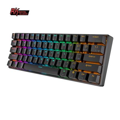 China Hotswappable Royal Kludge Rk61 60 Percent Diy Hot Swap Mobile Rgb Toetsenbord Gaming 61 Keys Spanish Computer Gamer Mechanical Keyboard for sale