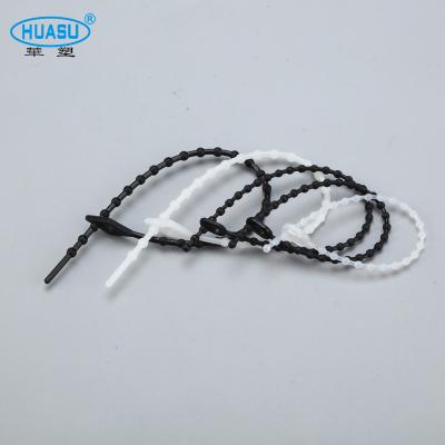 China Auto Control System Removable Beaded High Temperature Resistant Plastic Cable Zip Ties for sale