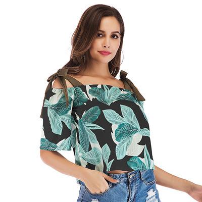 China Wholesale Loose Shirt Women's Floral Print Anti-wrinkle Chiffon Floral Print Anti-wrinkle Camisole Blouse Top Ladies for sale