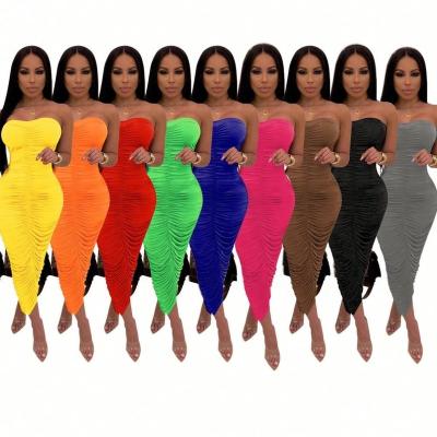 China 2021 Fashion Anti-Static Casual Elegant Bodycon Dress Summer Stacked Sexy Off The Shoulder Nightclub Maxi Party Dresses Elegant Ladies Bodycon Off Shoulder for sale