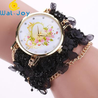 China Non-specific Hot Arrival WJ-7467 Quartz Watch Flower Band With Dial Wristwatch Chain Bracelet Watch For Lady for sale