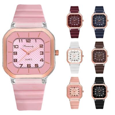 China Wholesale Non-specific Lady Wristwatch Student Silicone Jelly Watch Square Fashion Sports Digital Small Cube Dial Quartz Women WJ-10442 Watch for sale