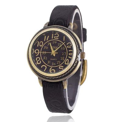 China WJ-3710 Fashion Hot Selling Flower Band Men Non-Specific Genuine Leather Attractive Wrist Watch for sale