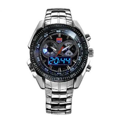 China Newest TVG 100M Waterproof Alarm Stainless Steel Luxury LED Men Watch (WJ-3299) for sale