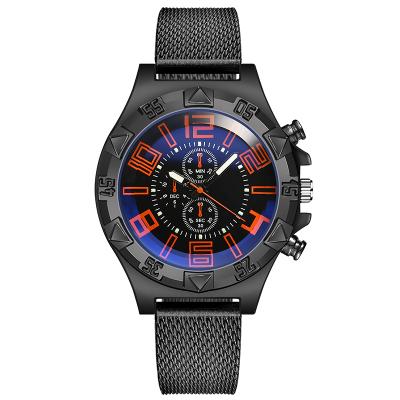 China Manufacturer WJ-10235 Luminous Exaggeration Men's Watch Non-Specific Wholesale Men's Quartz Business Blu-ray Sport Plastic Mesh Band Watch for sale