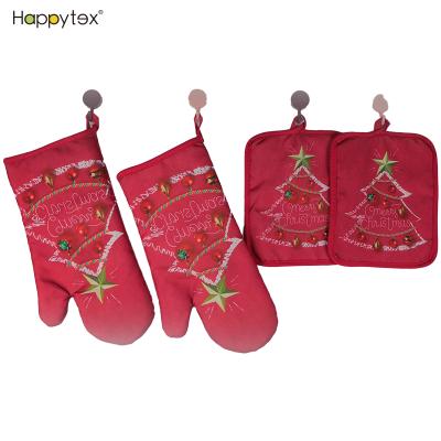 China Durable Wholesale Women Christmas Oven Mitts And Pot Holders Sets Custom OEM & ODM Available for sale