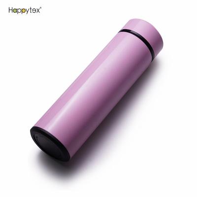 China Sustainable Smart LED Insulated Smart Flask Stainless Steel Temperature Display Bottle With Tea Strainer Outdoor Sport for sale