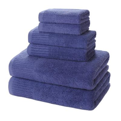 China Child Safe 100 Cotton Three Pieces Bath Towel Set Hotel Bath Towels Hand Face Bath Sets for sale