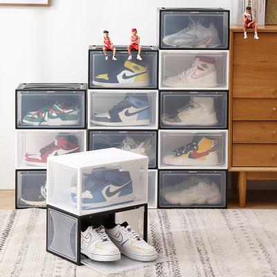 China Sustainable Shoe Box Stackable Plastic Shoe Box Shoes Box High Quality for sale