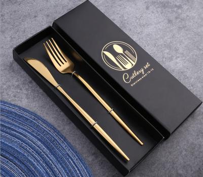 China Sustainable Eco Friendly Cutlery Set Cutlery Stainless Steel Gold Plated Party Dinnerware Set for sale