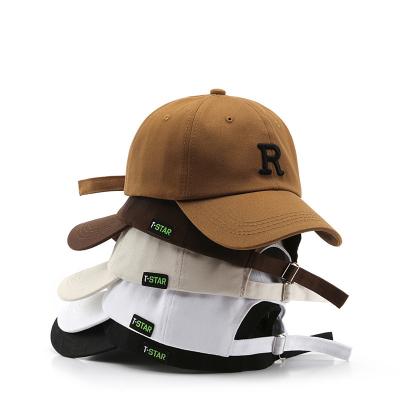 China Wholesale Waterproof Wash 6 Panel Hat Personalized Dad Caps Sports Hats Mens Embroidery R Logo Baseball Cap Custom Hat for sale