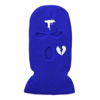 China Wholesale Custom Face COMMON Ski Mask Cap Robber Hat Winter Cover Cosplay 3 Holes Hat Logo Embroidery Patch Balaclava Beanie for sale