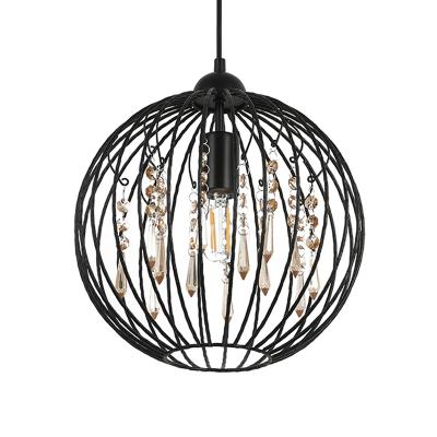 China Industrial-Light Modern Rustic Ceiling Fixture Industrial Cage Chandelier Hanging Lamps Vintage Metal Pendant Lamp for Bedroom, Kitchen for sale