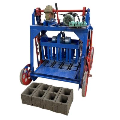 China Movable Building Buliding Large Cavity / BR4-45 Linterlocking Brick Making Machine for sale