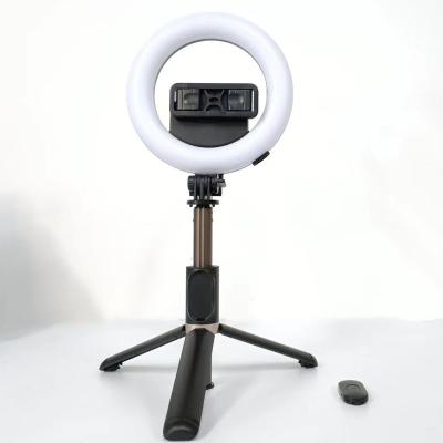 China Mini Luz LED Ring Light 6inch Portable Selfie Ring Lights with Tripod Stand Selfie Video Stick for sale