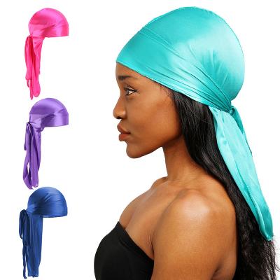 China Multifunctional Logo Bandana Head Scarf Silky Durags Unisex Custom Made Satin Durag for sale