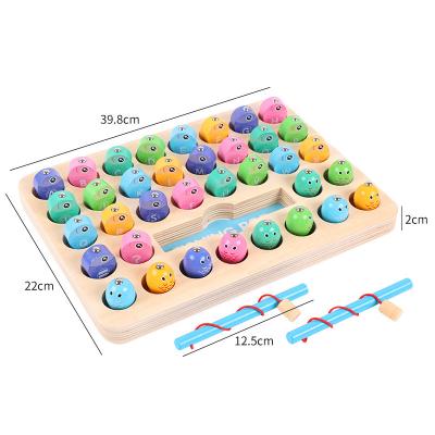 China Eductional Wooden Toys Toddler Toys Kindergarten Kindergarten Learning Toys Fish Board Games For Children for sale