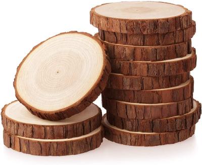 China Europe Natural Unfinished Log Slices Usered For Wooden Coaster Background Wall for sale