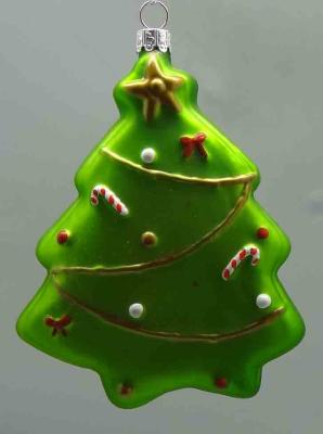 China China Unique Popular Hollow Painting Glass Christmas Tree for sale