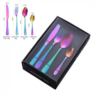 China Sustainable 24pcs Cutlery Box Set 24 Piece Spoons And Forks Set Stainless Steel Cutlery With Gift Box for sale