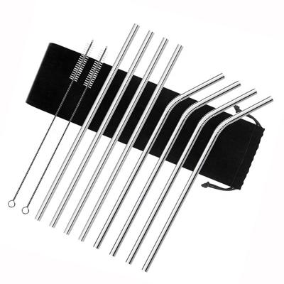 China Sustainable Approved Stainless Reusable Portable Metal Drinking Straws Stainless Straw for sale