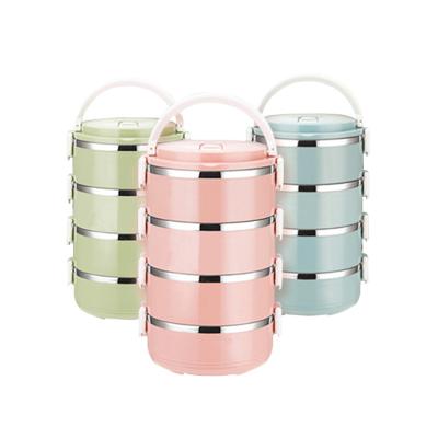 China Sustainable Multi-Layer Heat Preservation Stainless Steel Leakproof Lunch Box for sale