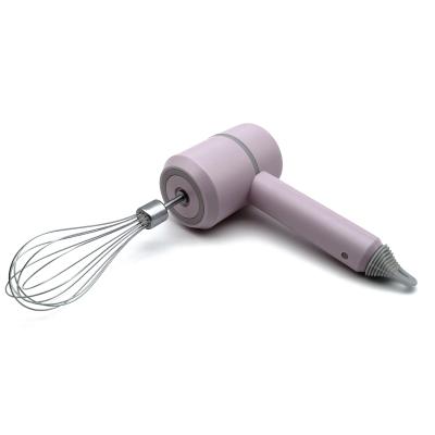 China Home Functional Wireless Beater Mini Electric HandMixer Cute Pink Electric Hand Mixer Egg Beater Ejector Button for sale