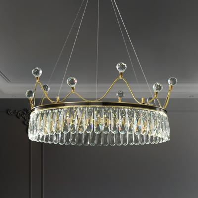 China Surface mounted all copper postmodern crystal chandelier girl children's room lamp warm and romantic living room lamp for sale