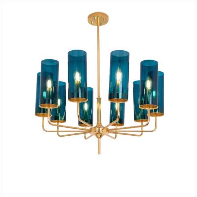 China Exteriors Mounted Shape Art Guest Dining Room Bedroom Study Nordic Postmodern Minimalist Glass Chandelier for sale