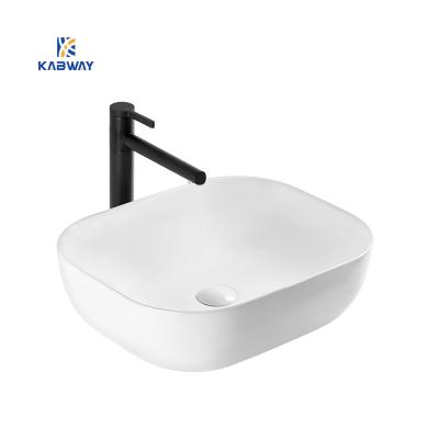 China Modern Rectangular Basin For Hand Ceramic Porcelain Wash Basin Bathroom Wash Sink for sale