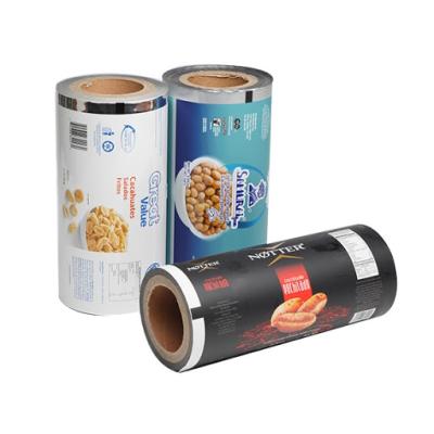 China Custom Printed Roll Film Roll Moisture Proof Food Packaging Foil Laminated Stock Plastic Roll Film for sale