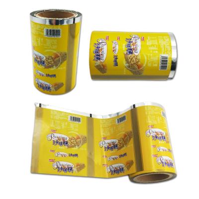 China Design Aluminum Foil Roll Film Snacks Moisture Proof Glossy Printing Soft Packaging Roll Film For Coffee Snacks Packing Bag for sale