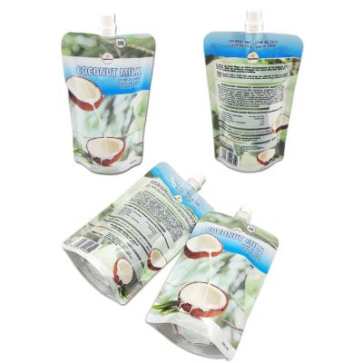 China Moisture Proof Stand Up Spout Pouch For Custom Drinks Coconut Printing Plastic Bag for sale