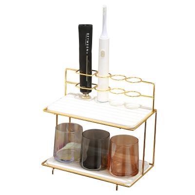 China Web celebrity dressing table electric toothbrush holder viable high-grade cosmetics wash table storage box shelf for sale