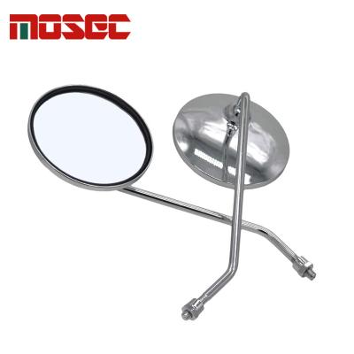 China Universal For All Kinds Motorcycle 8mm Universal Motorcycle Chrome Rear View Mirrors ATV Scooter Round Rear Mirror for sale