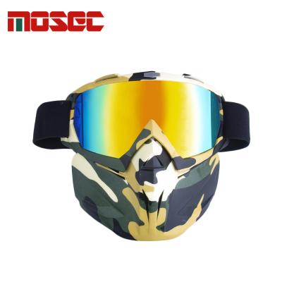 China Anti UV Glass Helmet Goggles Outdoor Sports Glass Motocross Goggles Goggles Motorcycle Helmet Face Mask for sale