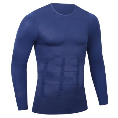 China Plus Size Plus Size Slimming Shapewear Long Sleeve Seamless Body Shaping T Shirts For Men for sale