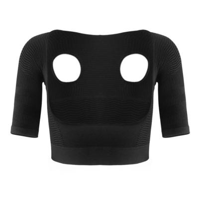 China New Design Breathable Control Short Sleeve Slim Crop Top Arm Shaper Seamless Coverage For Women for sale