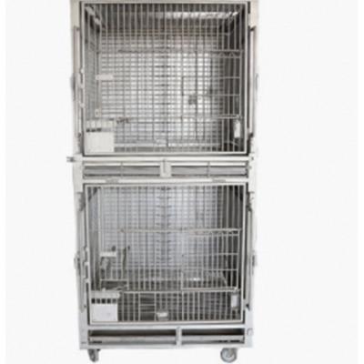 China NZB Vet Sustainable Equipment Two-Layer Combination Breeding Cages Stainless Steels Dog Cage for sale