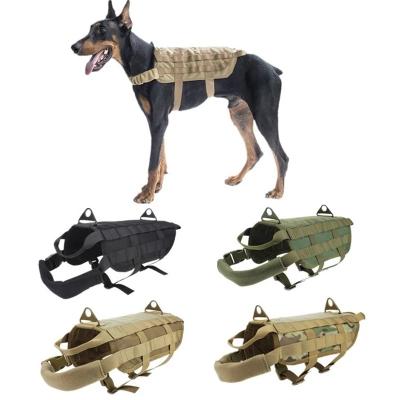 China Wholesale Military Nylon K9 Dog Vest Stocked Tactical Training Equipment Dog Working Harness With Handle for sale